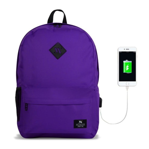 Lilla seljakott USB-portiga My Valice SPECTA Smart Bag - Myvalice-image-1
