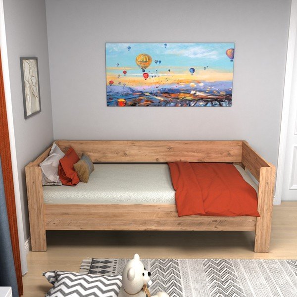 Puiduvärvi üheinimesevoodi 140x190 cm Malina - Kalune Design-image-1