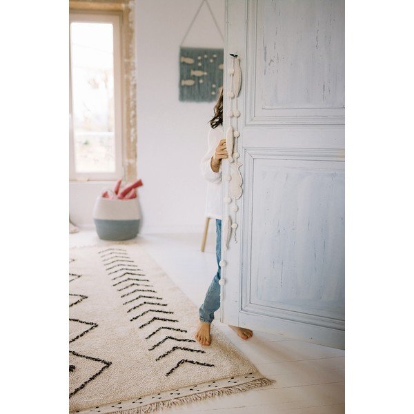 Kreem pestav käsitsi kootud puuvillane vaip 170x240 cm Bereber Rhombs - Lorena Canals-image-4