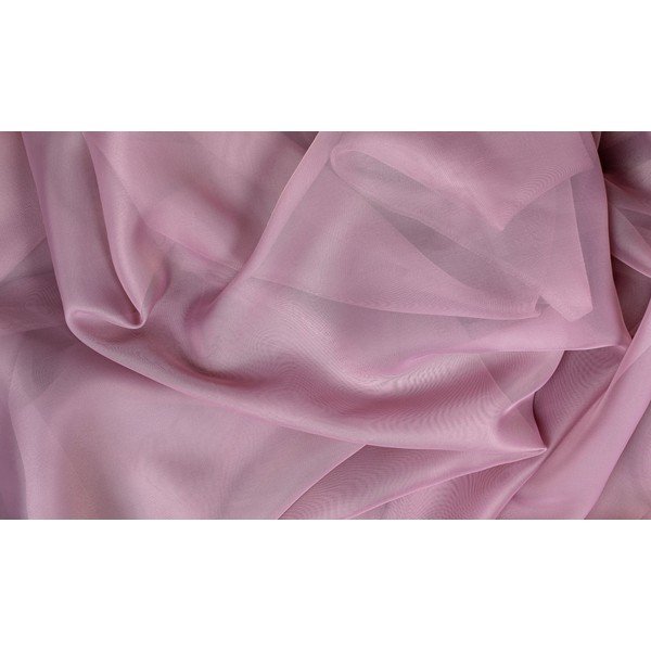 Roosa kardin 140x245 cm Voile - Mendola Fabrics-image-1