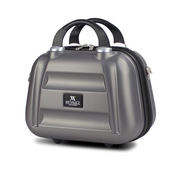 Šedý dámský příruční cestovní kufřík My Valice SMART BAG LASSO Make Up & Hand Suitcase