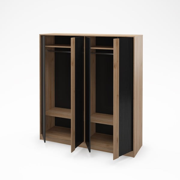 Must tammespoonist riidekapp 180x197,5x53 cm Dennis - Marckeric-image-3