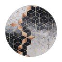Must-valge pestav ümmargune vaip ø 100 cm - Vitaus