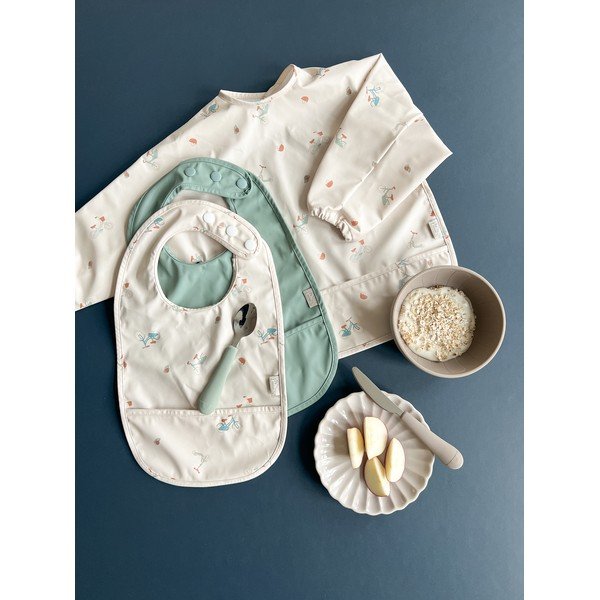 3-osaline pruun/beež silikoonist laste söögiriistade komplekt Olive Mix - Cam Cam Copenhagen-image-4