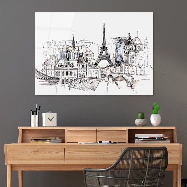 Klaasist maal 70x100 cm Paris - Wallity-image-1