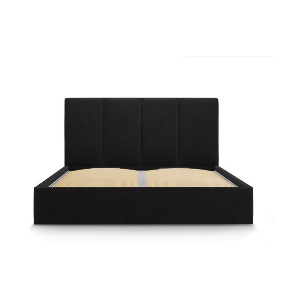 Must sametist kaheinimesevoodi , 140 x 200 cm Juniper - Mazzini Beds-image-1