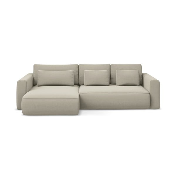 Beež sametist lahtikäiv/panipaigaga nurgadiivan (vasak nurk/laiendiga) Kapua – Makamii