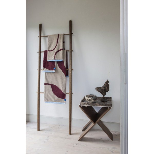 Burgundiapunased/hallikasbeežid orgaanilisest puuvillast froteerätikud 2tk komplektis 50x90 cm Nova Arte - Mette Ditmer Denmark-image-1