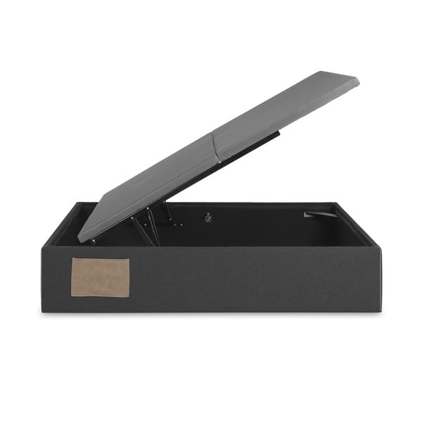 Must polsterdatud üheinimesevoodi koos panipaigaga 140x190 cm Matters - Kave Home-image-3