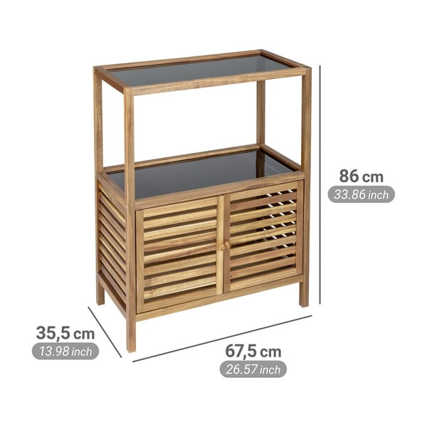 Akaatsiapuust madal vannitoakapp 67,5x86 cm Fondi - Wenko-image-2