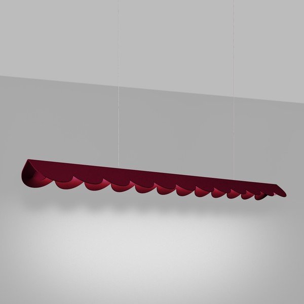 Burgundia värvi alumiiniumist LED-rippvalgusti BISCUIT - Thoro-image-1
