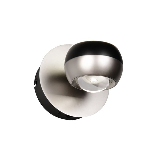 Must/hõbedane LED-seinavalgusti Orbit - Trio Select
