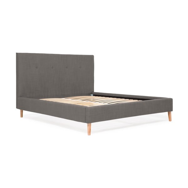 Šedá postel Vivonita Kent Linen, 200 x 140 cm-image-1