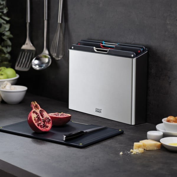 Lõikelaudade komplekt 4tk koos hoidjaga 7x35,5 cm Folio - Joseph Joseph-image-1