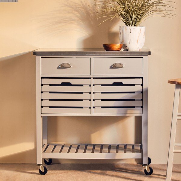Serveerimislaud ratastel 46x86 cm Frankfurt - Premier Housewares-image-3