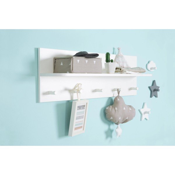 Valge seinale kinnitatav laste riidenagi Dreamworld 3 - Roba-image-2