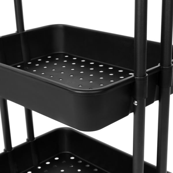 Mustast plastist liikuv riiul 43x36 cm Grena - Compactor-image-2