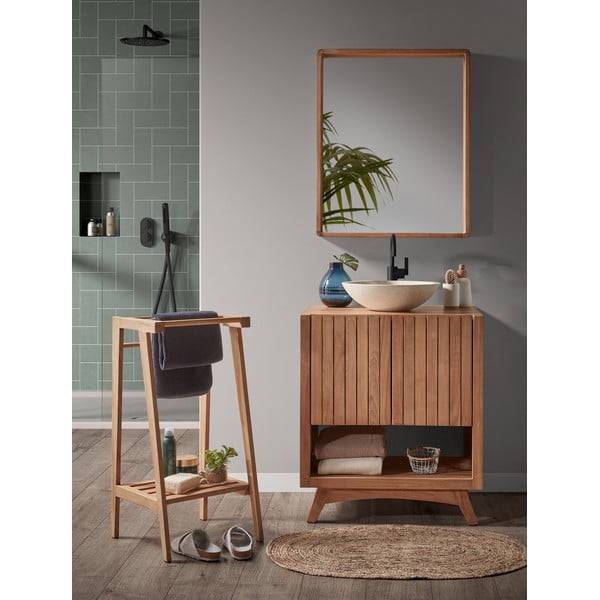 Zrcadlo z teakového dřeva Kave Home Sunday, 80 x 65 cm-image-4