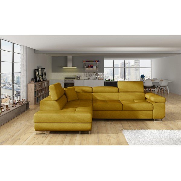 Kollane nurgadiivan, muudetav / koos panipaigaga, vasak nurk Anton – ELTAP-image-1