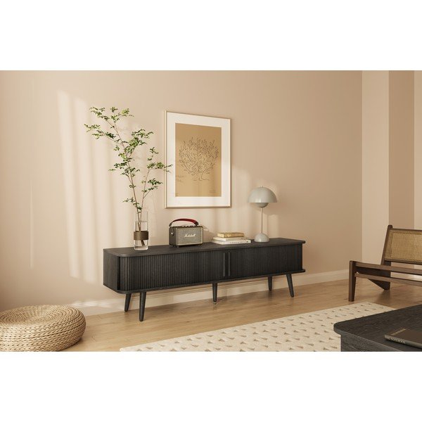 Must tammedekooriga telerialus 178x50x40 cm Rove - Woodman-image-1