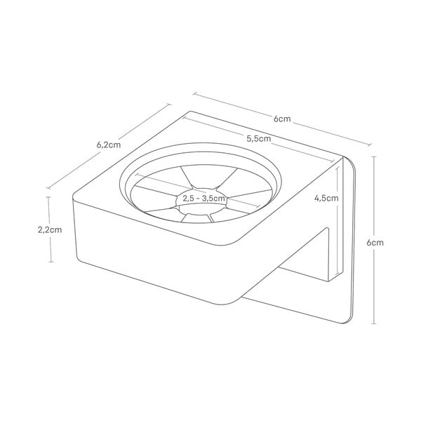Valge plastikust multifunktsionaalne hoidja Film Hook - YAMAZAKI-image-2