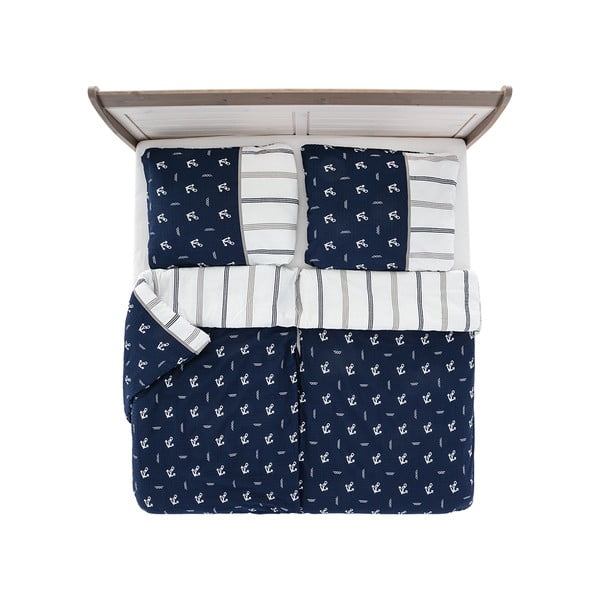 Tumesinine krepp voodipesu üheinimesevoodile 140x200 cm Exclusive - B.E.S.-image-2