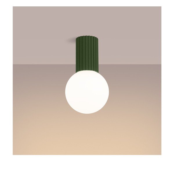 Roheline laevalgusti klaasist varjuga ø 12 cm Orbital - Sollux-image-1