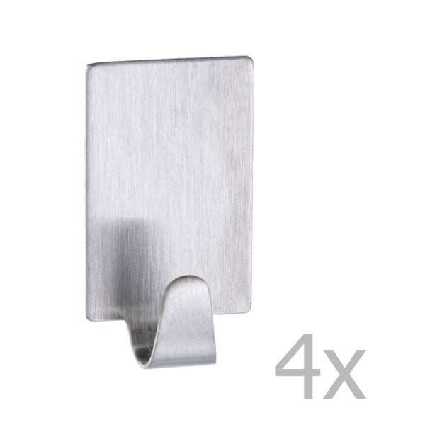 4 roostevabast terasest konksu komplekt - Wenko-image-1