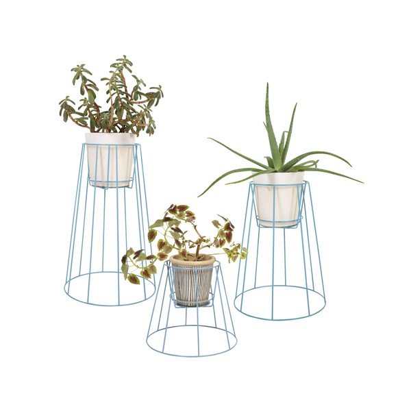 Modrý stojan na květináče OK Design Cibele, výška 30 cm-image-2