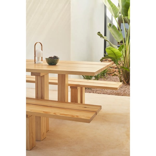 Söögilaud männipuidust lauaplaadiga 100x260 cm Banda - Teulat-image-2