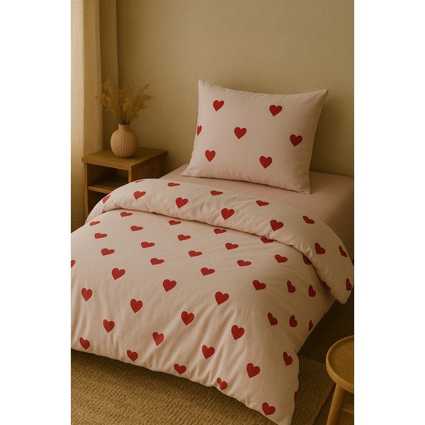 Roosa 3-osaline pikendatud voodipesukomplekt 160x220 cm Red Heart - Mila Home-image-1