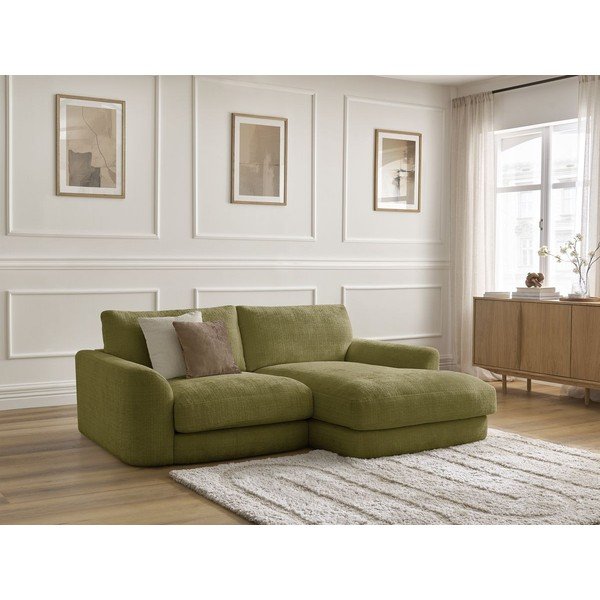 Khaki värvi šenillist nurgadiivan (parem nurk) Leonore - Bobochic Paris-image-3