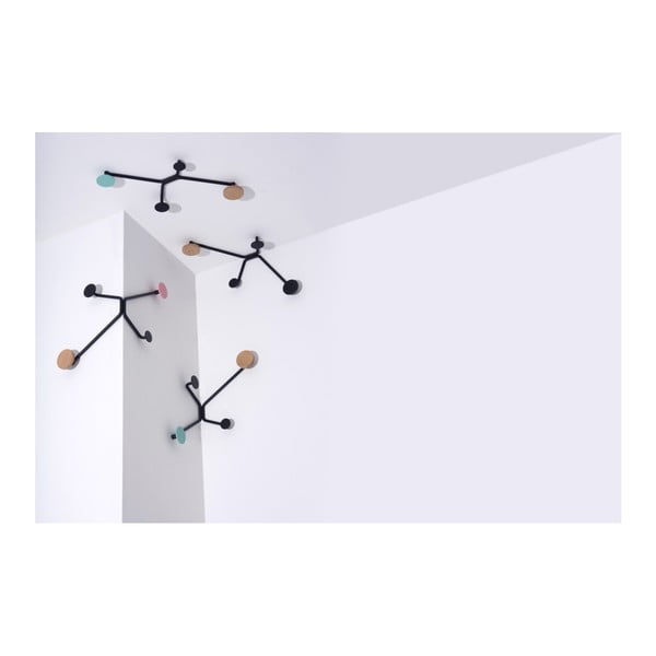 Must nurgapealne seinakinnitus piparmündirohelise detailiga Hook - Gazzda-image-4