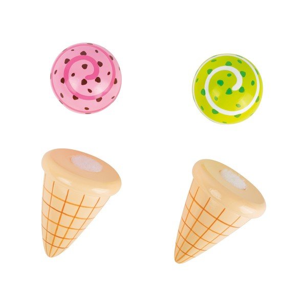2 puidust jäätisekoonuse komplekt lastele - Legler-image-1