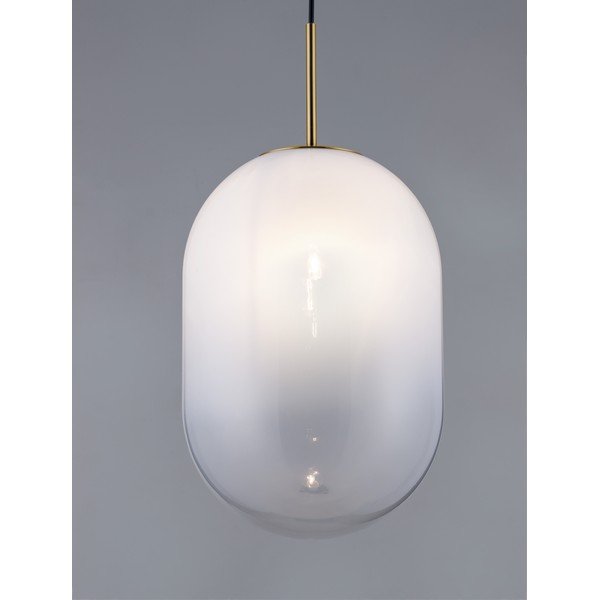 Valge/kuldne klaasist ripplamp ø 24 cm Chrysi - Nova Luce-image-1