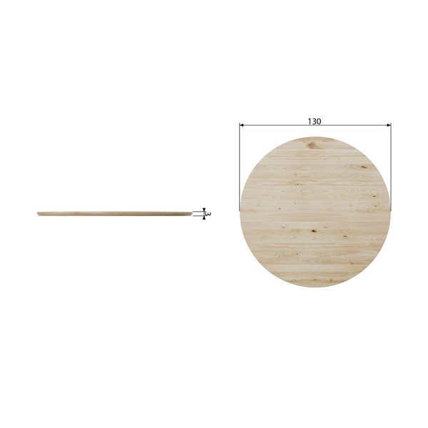 Deska k jídelnímu stolu z dubového dřeva vtwonen Panel, ⌀ 130 cm-image-2