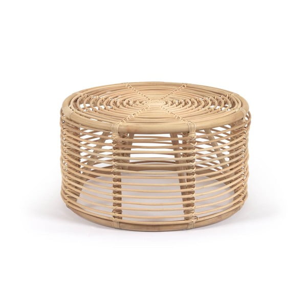 Rotangist ümmargune diivanilaud ø 66 cm Kohana - Kave Home