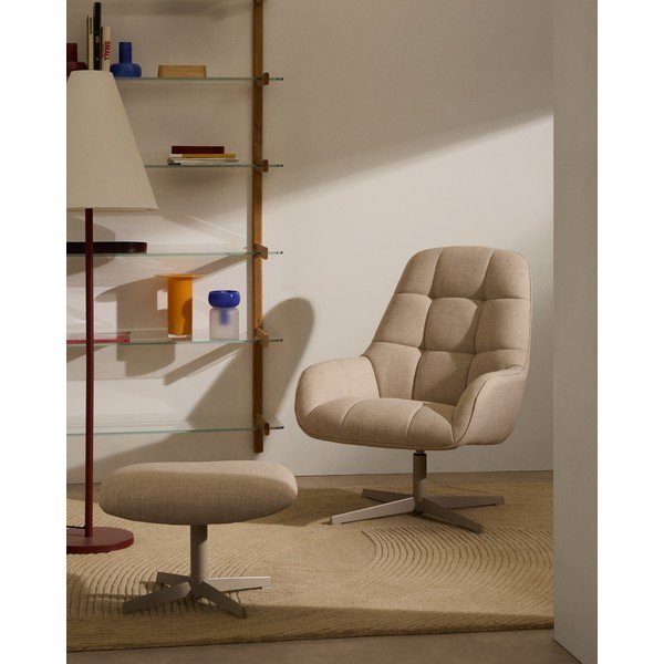 Beež pöörlev tool Jaspe - Kave Home-image-1