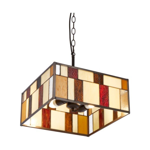 Metallist ripplamp klaasist varjuga Waldorf - Premier Housewares-image-3