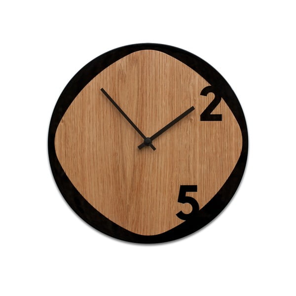 Hodiny Clock25 Wood&Black