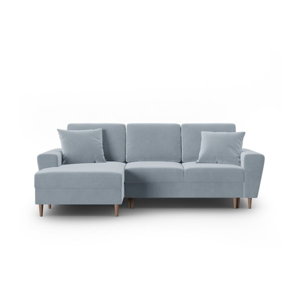 Helesinine sametist panipaigaga nurgadiivanvoodi (vasak nurk) Kyoto - Cosmopolitan Design