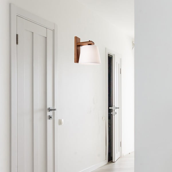 Tumepruun seinalamp ø 20 cm Aida - LAMKUR-image-2