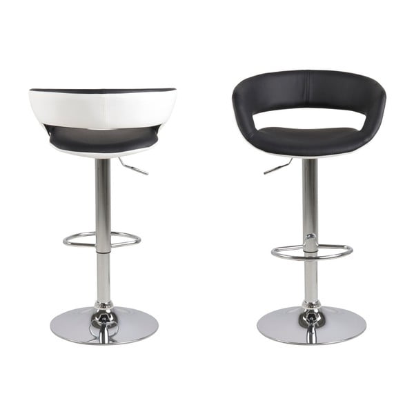 Sada 2 černobílých barových židlí Actona Grace-image-1