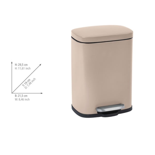 Terasest prügikast 5 l Leno - Wenko-image-1