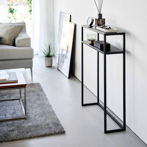 Must metallist konsoollaud 18x60 cm Tower - YAMAZAKI-image-3