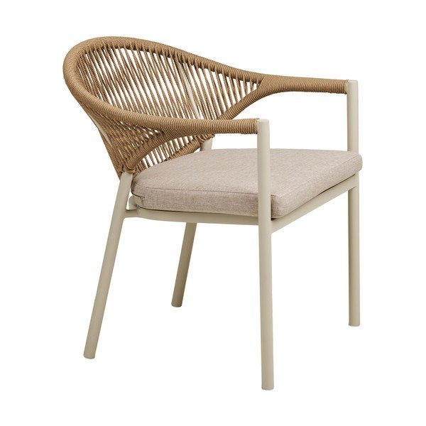 Beež metallist-polsterdatud aiatool Abela - House Nordic-image-3