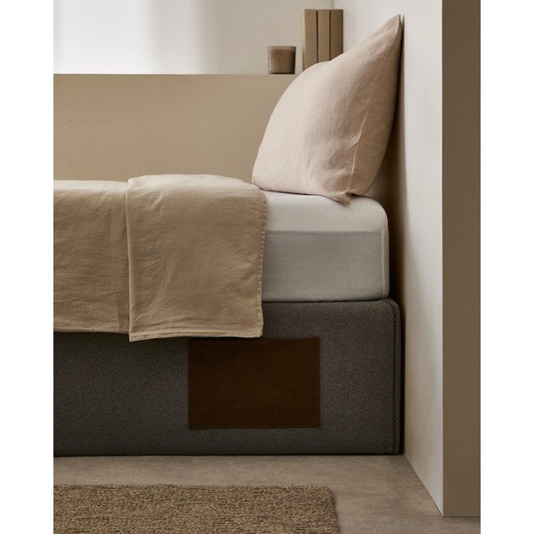 Must polsterdatud üheinimesevoodi koos panipaigaga 140x190 cm Matters - Kave Home-image-2