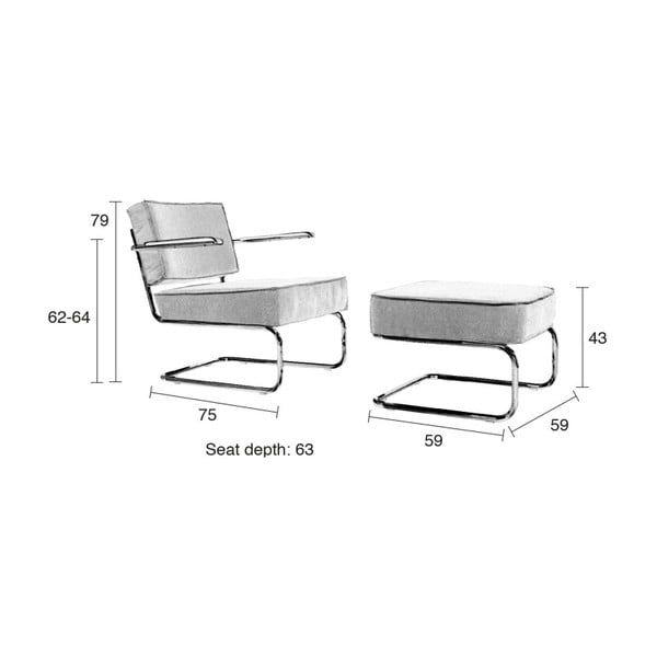 Kollane jalataldrik Rib Ridge Rib - Zuiver-image-2