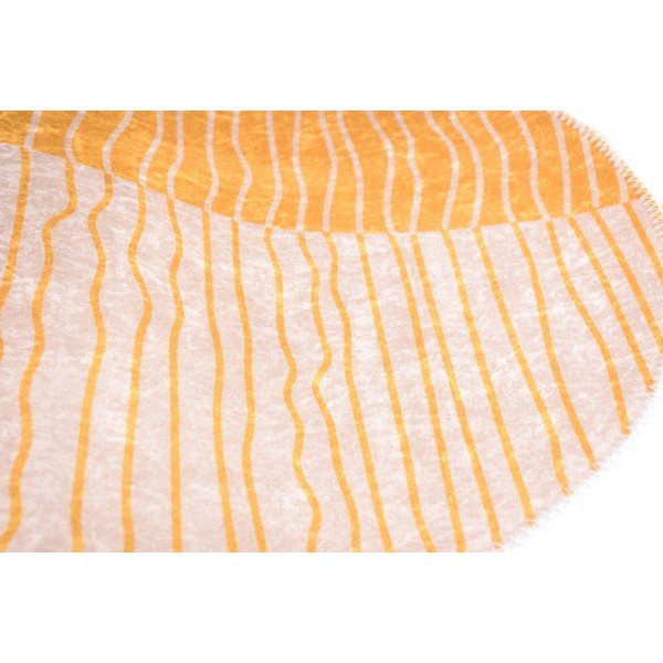 Kollane-kreem pestav ümmargune vaip ø 80 cm Yuvarlak - Vitaus-image-2