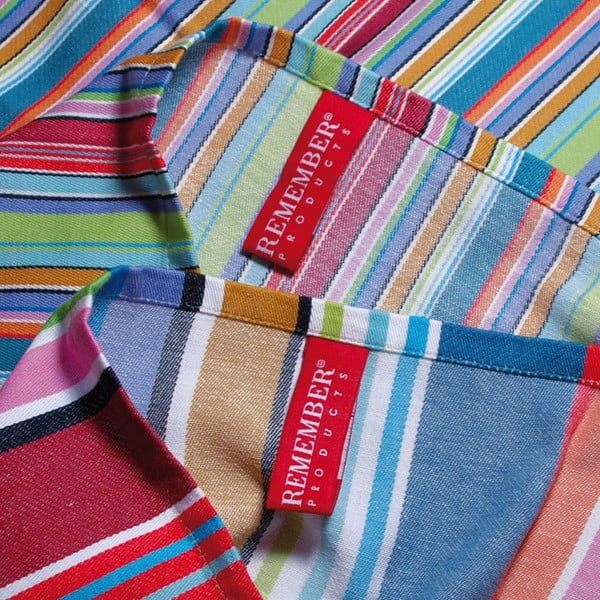 2 puuvillase rätiku komplekt, lillad triibud, 70 x 50 cm - Remember-image-1